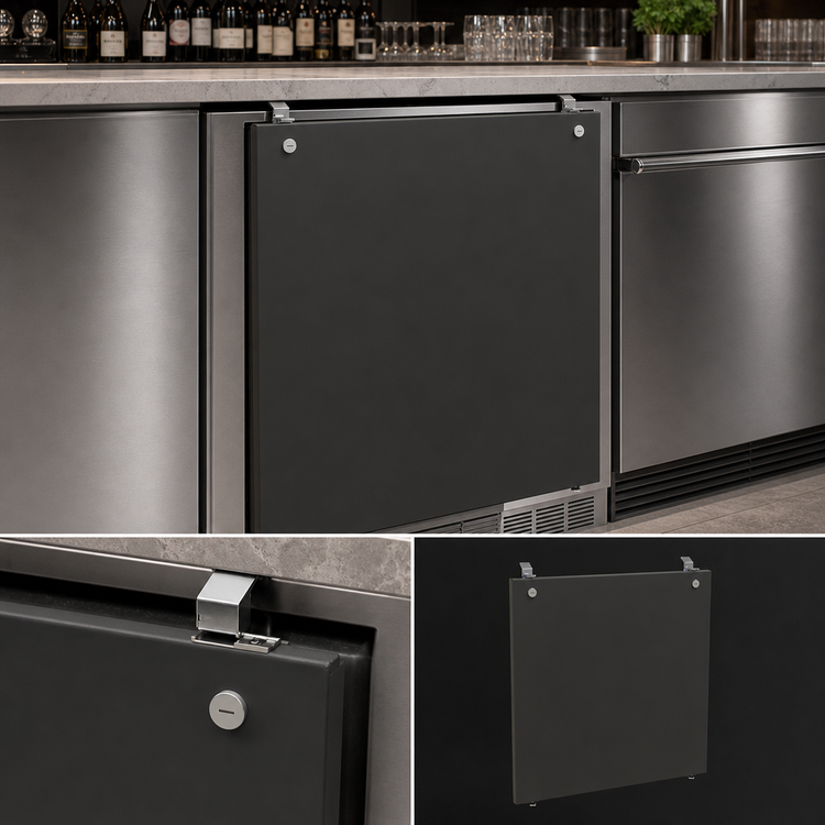 Product image #4 for Glastender 24-Inch Black Locking Cover for BLD-24 Underbar Units