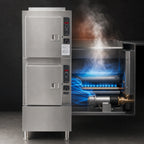 Thumbnail image #4 for Cleveland Range Steamcraft 24CGA10 Two-Compartment Pressureless Gas Convection Steamer, 10-Pan, Manual Controls, 24-Inch Floor Model