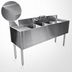 Thumbnail image #4 for CHOICE 36 Inch Two-Compartment Freestanding Underbar Sink Unit with Left Drainboard and Splash-Mount Faucet Opening