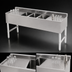 Thumbnail image #4 for Sapphire SMBS-3D18 72-Inch Three-Compartment Underbar Sink with Left & Right Drainboards