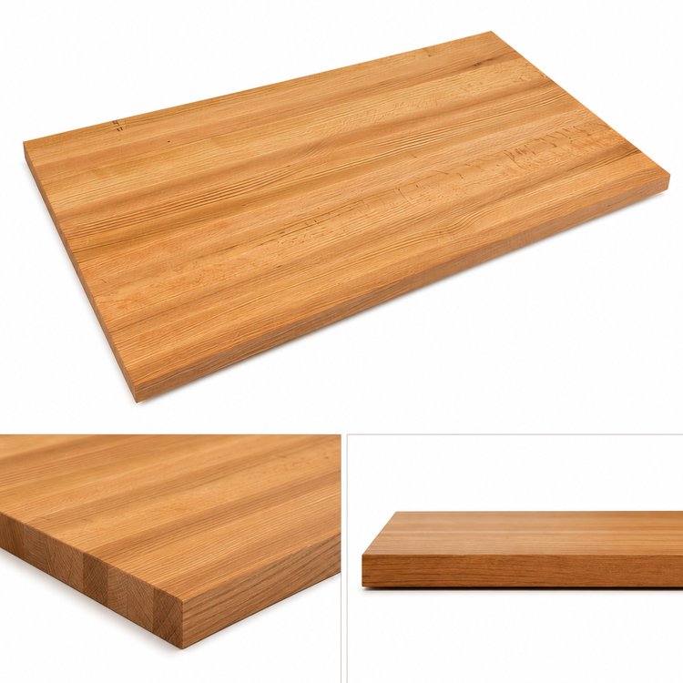 Product image #4 for Appalachian Red Oak Island Countertop, 108 x 48 x 1-3/4 Inch, Full-Length Rails, Edge Grain, Oil Finish