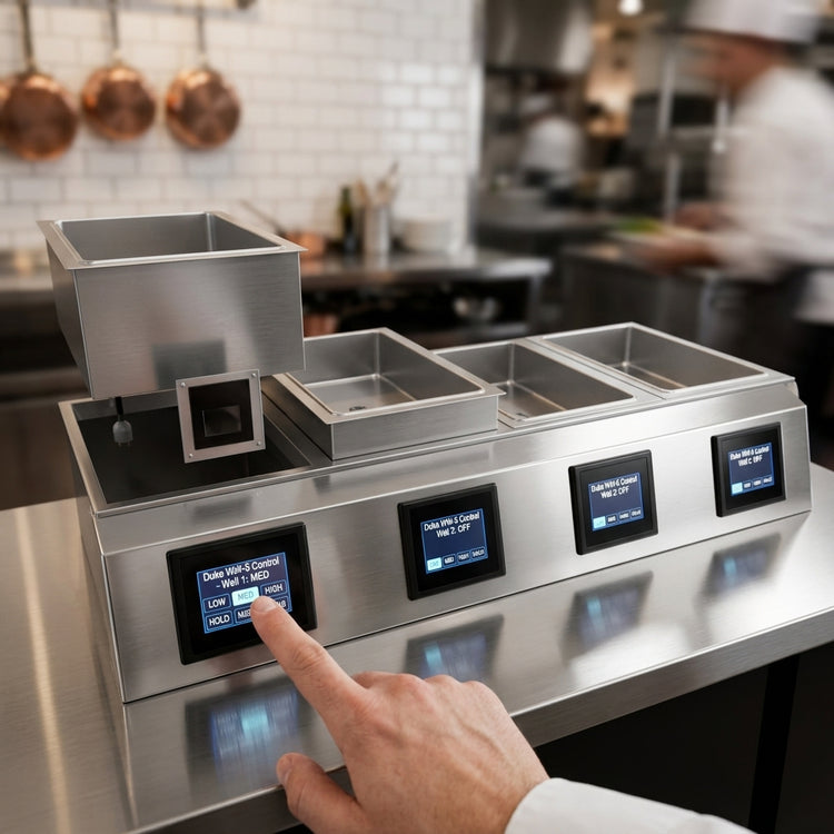 Product image #3 for Duke WW-5 Waterless Hot Food Well Drop-In Unit (5 Wells)