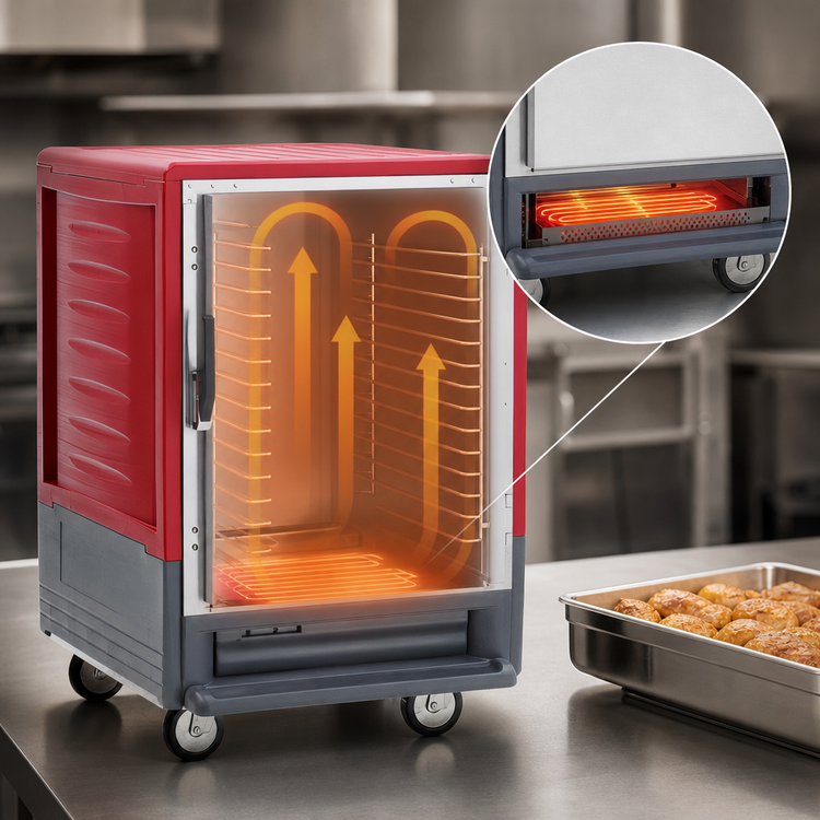 Product image #4 for Metro C5 3 Series Half-Height Low-Watt Heated Holding Cabinet with Solid Door and Universal Wire Slides
