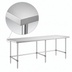 Thumbnail image #4 for Sapphire 84-Inch x 14-Inch 18 Gauge 430 Stainless Steel Flat Top Work Table with Stainless Steel Legs
