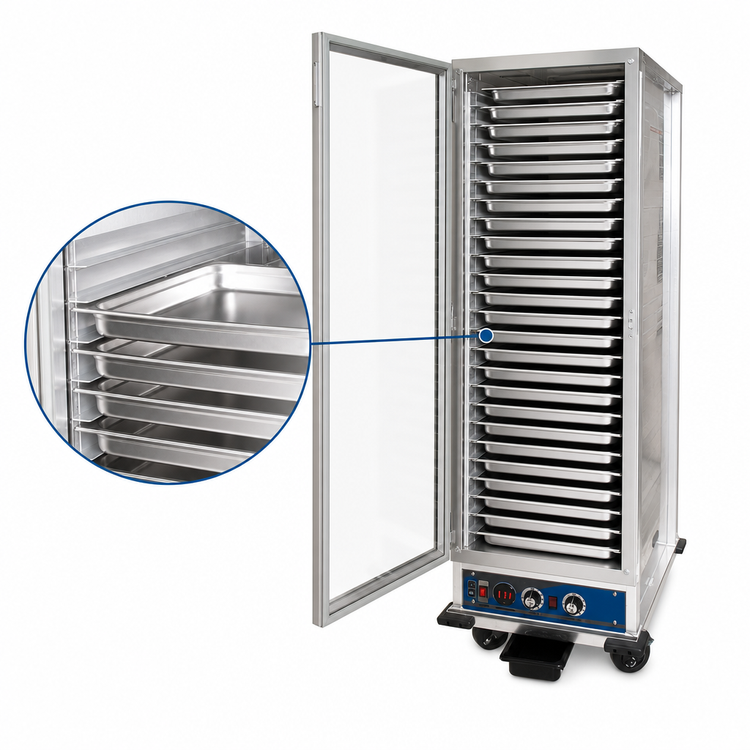 Product image #5 for BK Resources Mobile Non-Insulated Full-Size Proofer/Heater Cabinet, 35 Pan Capacity
