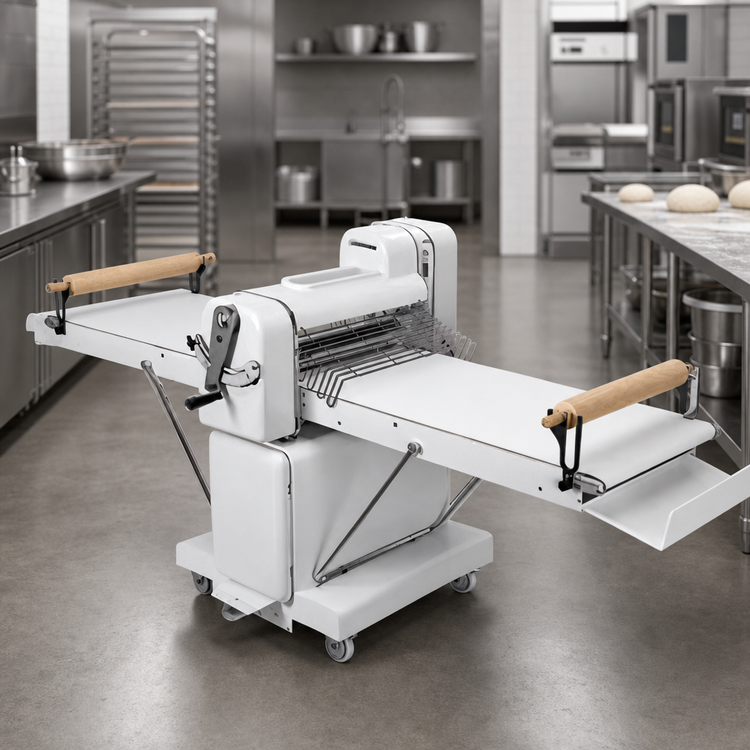 Product image #4 for Univex SFG 600 TM Reversible Floor Dough Sheeter with 24-Inch Hard Chrome Rollers