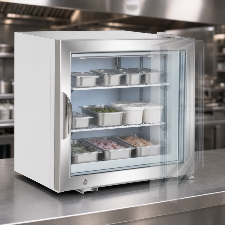 Product image #4 for Maxx Cold X-Series Countertop Reach-In Freezer Merchandiser with Triple-Pane Glass Door, 2.1 Cu. Ft.
