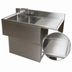 Thumbnail image #4 for BK Resources Slim-Line 36-Inch Two-Compartment Underbar Sink with Right Drainboard, Faucet, and Drains