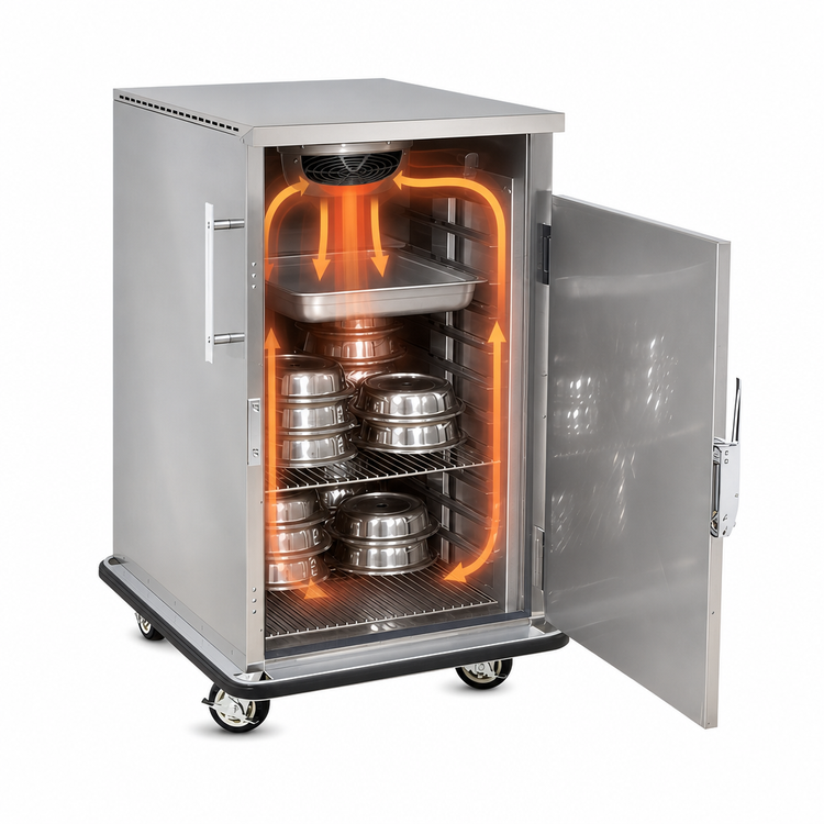 Product image #4 for FWE Ultra-Universal Mobile Electric Heated Banquet Cabinet, Single Door, Stainless Steel