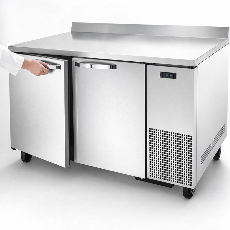 Product image #4 for True SPEC SERIES Deep Work Top Two-Section Worktop Refrigerator, 67-1/4 Inch Wide, Stainless Steel