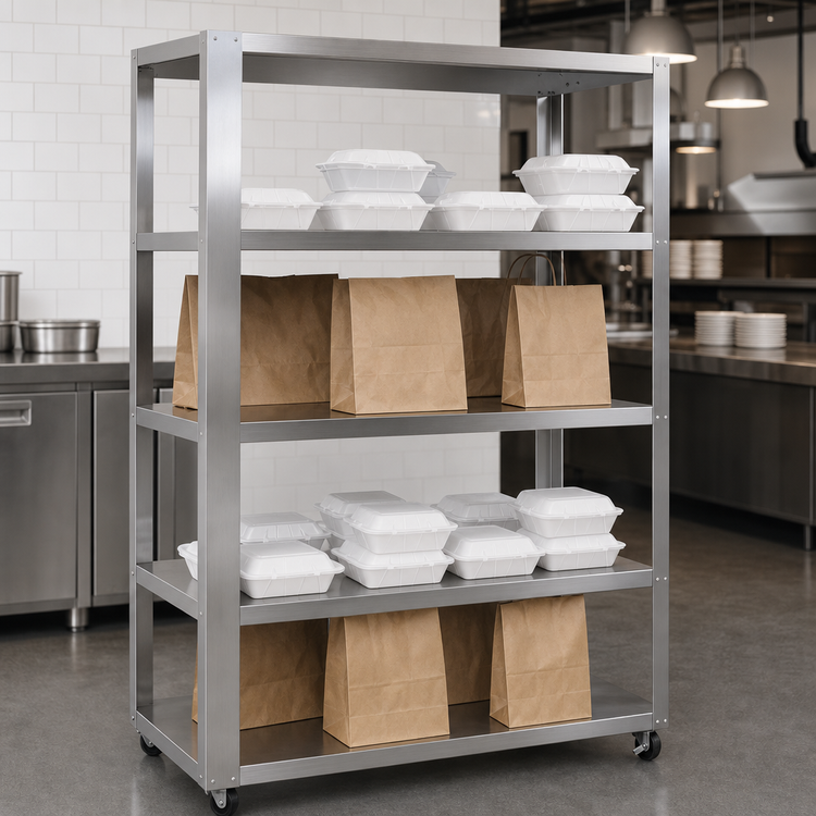 Product image #4 for Nemco 4-Shelf Stainless Steel To-Go Shelf