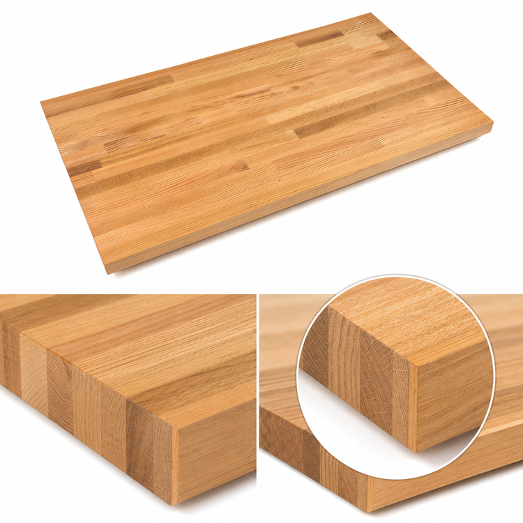 Product image #4 for John Boos Appalachian Blended Rails Edge Grain Red Oak Island Countertop, 96 x 42 x 1-1/2 Inches, Penetrating Oil Finish