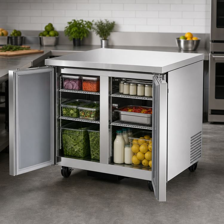 Product image #4 for True TUC-36-HC 36-Inch 2-Section Undercounter Refrigerator with Stainless Steel Doors