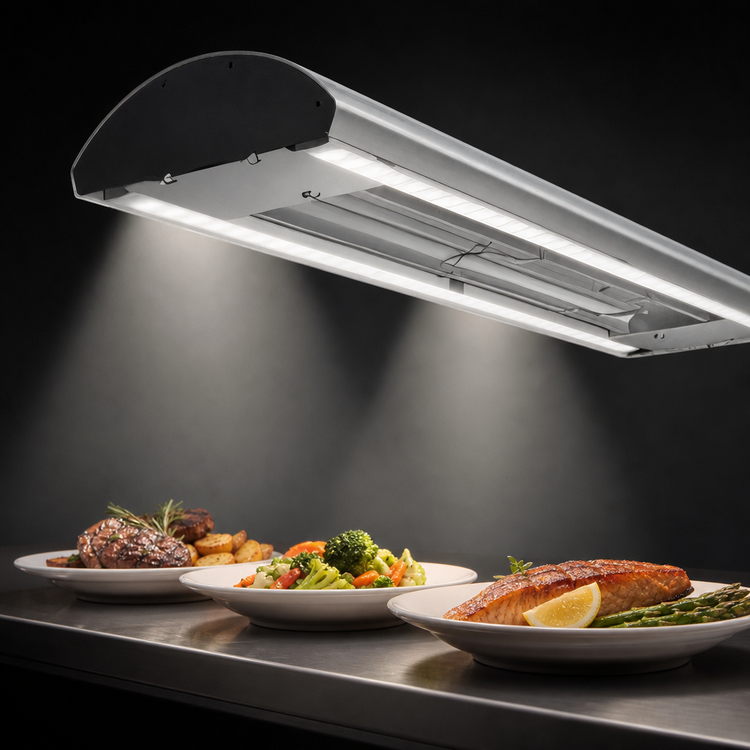 Product image #4 for Hatco Glo-Ray 30-Inch Curved Lighted Infrared Strip Heater with Dual LED Lights