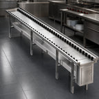 Thumbnail image #4 for Dinex DXIESR20 Tray Make-Up Conveyor with PVC Rollers, 20-Foot Section, Stainless Steel