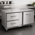 Thumbnail image #4 for Victory VUFD60HC-2 V-Core™ 60 Inch Two-Section Undercounter Freezer with One Door and Two Drawers