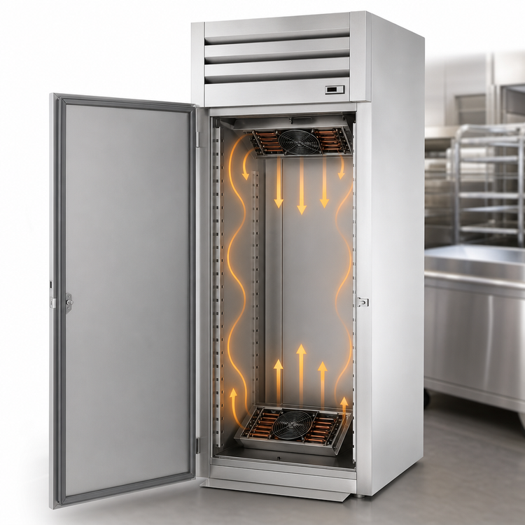 Product image #4 for True SPEC SERIES Roll-In Heated Cabinet, 1 Section, Solid Swing Door, Stainless Steel Front & Sides, Aluminum Interior, 89-Inch High