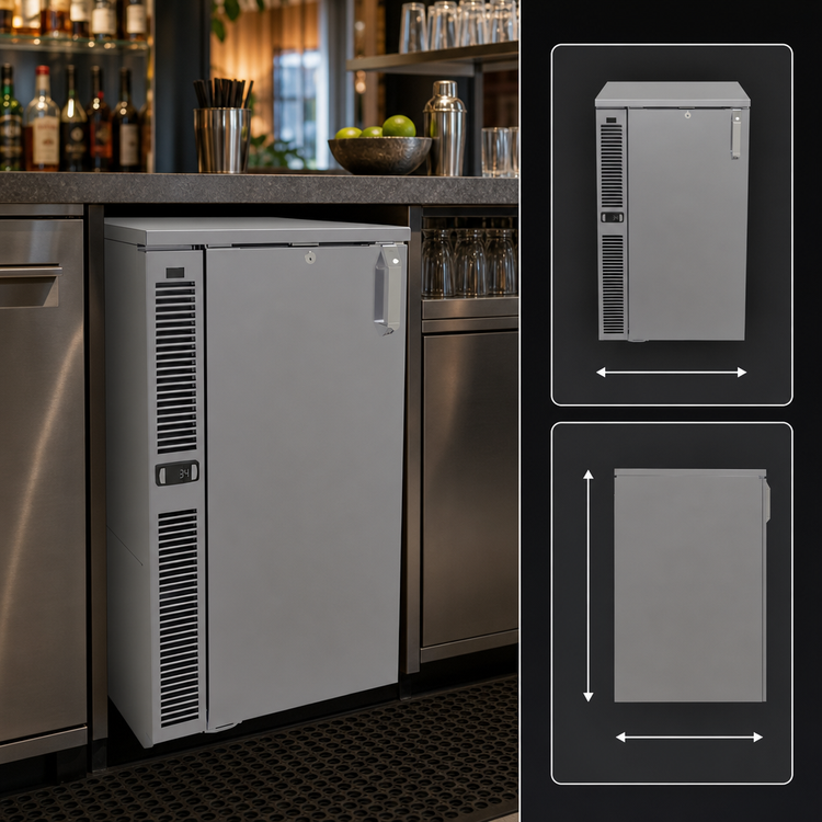 Product image #4 for Glastender C1SB20 One-Zone Side-Serviced Bar Profile Back Bar Cooler, 20-Inch, One-Section, Solid Door