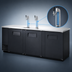 Thumbnail image #4 for True TDD-4-HC 90-Inch Draft Beer Cooler with 4 Half-Barrel Keg Capacity and 2 Columns