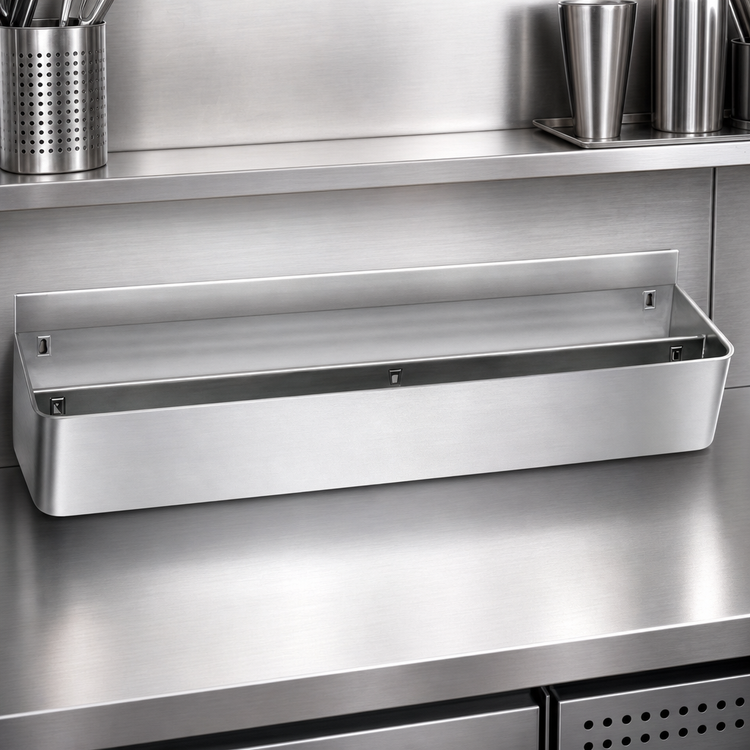 Product image #4 for Advance Tabco Underbar Basics Standard Duty Double-Tier Stainless Steel Speed Rail, 15 Inch