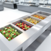Thumbnail image #3 for Thurmaduke TFCP-74SS-N7 74-Inch 5-Section Mobile Flush Mount Refrigerated Cold Pan