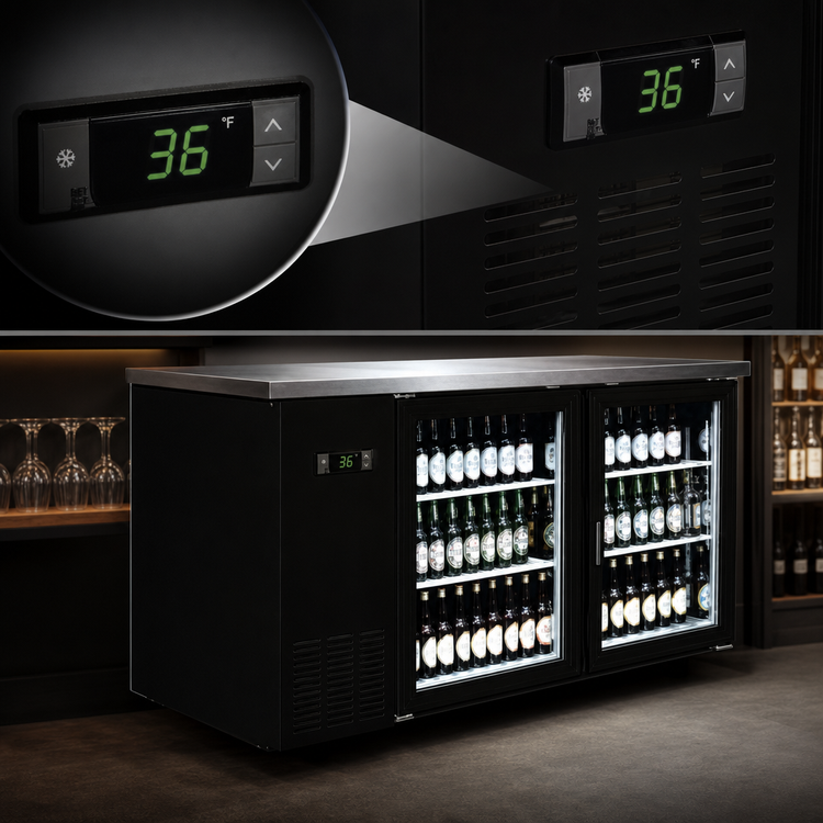 Product image #4 for Serv-Ware 61-Inch 2-Door Glass Door Back Bar Bottle Cooler