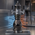 Thumbnail image #4 for Glastender Black Forest 3-Faucet Air-Cooled Countertop Draft Dispensing Tower with Mirror Finish Drain Pan