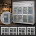 Thumbnail image #4 for Beverage-Air P-Series Two-Section Pass-Thru Refrigerator with 8 Glass Half Doors, Standard Depth, Top-Mounted Self-Contained, 48.33 Cu. Ft.