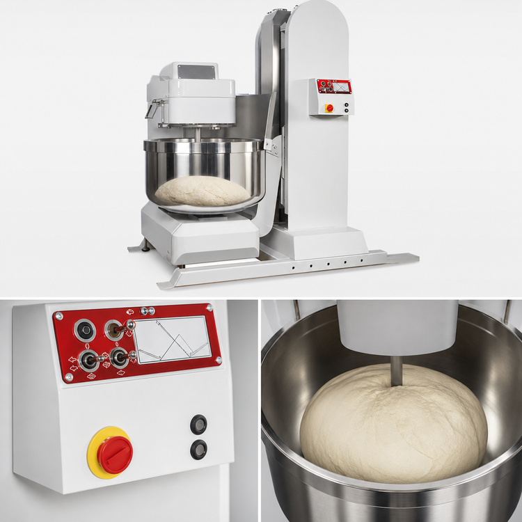 Product image #4 for Univex Silverline SL280LH High-Lift Overturnable Spiral Mixer, 615 lb Dough Capacity, 2-Speed