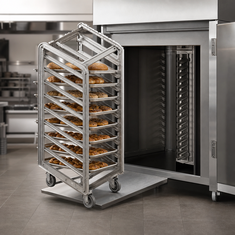 Product image #4 for Stainless Steel Single End-Load Rack for Double Rack Oven, 12 Slides