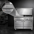 Thumbnail image #4 for Southbend (Middleby) Ultimate 4483EE-3T 48-Inch Gas Combination Range with 2 Open Burners, 36-Inch Thermostatic Griddle & 2 Space-Saver Ovens