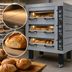 Thumbnail image #4 for BakeMax Electric Four-Deck Artisan Stone Deck Oven, Double-Pan Wide