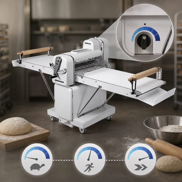 Product image #4 for Univex SFG 600 TL Reversible Floor Model Dough Sheeter with 24-Inch Rollers and Variable Speed
