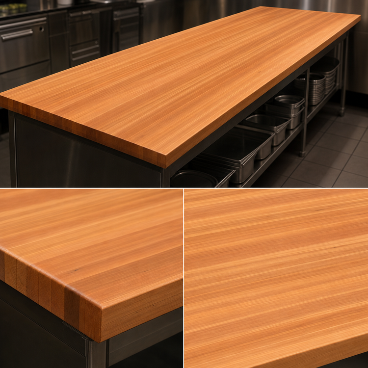 Product image #4 for Boos Block American Cherry Edge Grain Kitchen Countertop, 144 x 25 x 1-1/2 Inch, Varnique Finish
