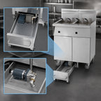 Thumbnail image #4 for Imperial (Middleby) IFSSP250ET Electric Dual-Tank Floor Fryer, 50 lb. Each, Thermostatic Controls, Built-In Filtration, Stainless Steel