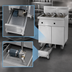 Thumbnail image #4 for Imperial IFSSP250ET Electric Floor Model Dual-Tank 50 lb. Fryer with Built-In Space Saver Filter System