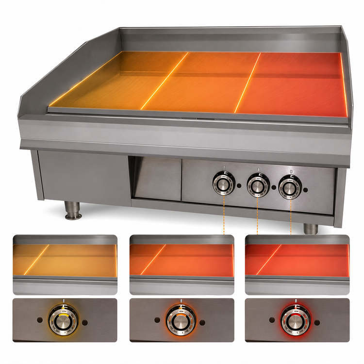 Product image #5 for Lang LG Series Heavy-Duty 72-Inch Electric Countertop Griddle, Chrome Plate, Snap-Action Thermostat