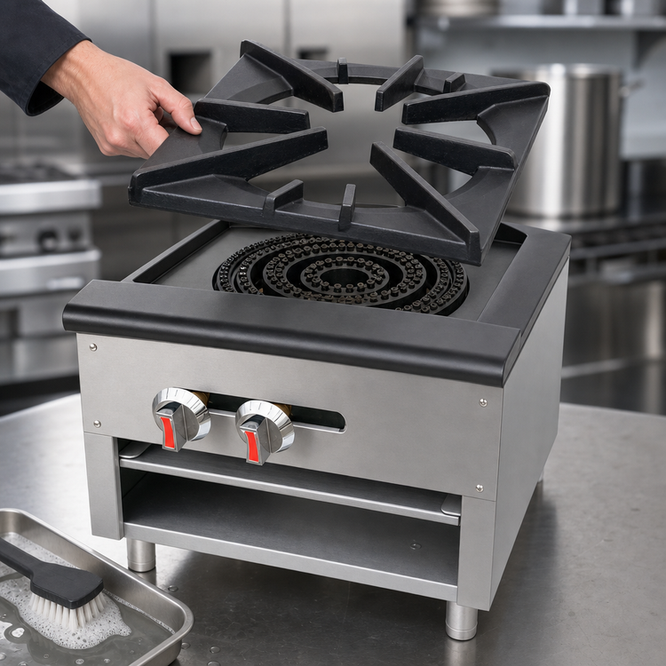 Product image #4 for Hurakan by Equip.me 24-Inch Gas Stock Pot Range, 1 Burner, Stainless Steel