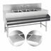 Thumbnail image #4 for Eagle Group Spec-Bar 3-Compartment Underbar Sink Unit with Left and Right Drainboards, 84W x 19D x 37H
