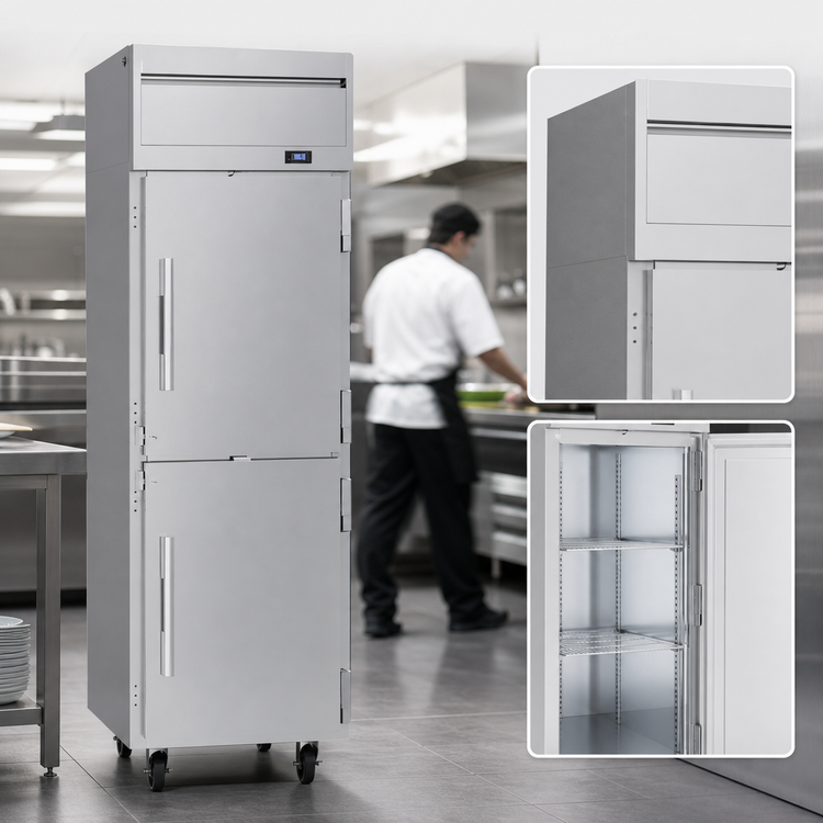 Product image #4 for Victory Elite™ VEFSA-1D-HD-HC One-Section Reach-in Freezer with Half-Height Solid Doors