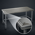 Thumbnail image #4 for Spec-Master Marine Series Stainless Steel Work Table with Marine Edge, 108 x 36 Inches