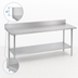 Thumbnail image #4 for Duke 108-Inch x 24-Inch Stainless Steel Underbar Work Table with 5-Inch Riser and Galvanized Undershelf