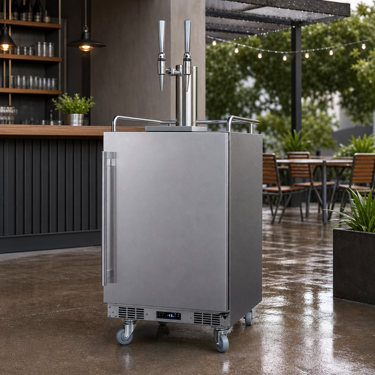 Product image #5 for Summit Commercial 24-Inch Dual Tap Nitro-Infused Cold Brew Coffee Dispenser, Indoor/Outdoor, Built-In or Freestanding, 5.6 Cu. Ft.