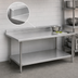 Thumbnail image #4 for Spec-Master Stainless Steel Work Table with Backsplash and Adjustable Undershelf, 84 x 24 Inches