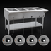 Thumbnail image #4 for Eagle Group 4-Well Stainless Steel Open Base Electric Hot Food Table, 63-1/2 in., 240V 3-Phase