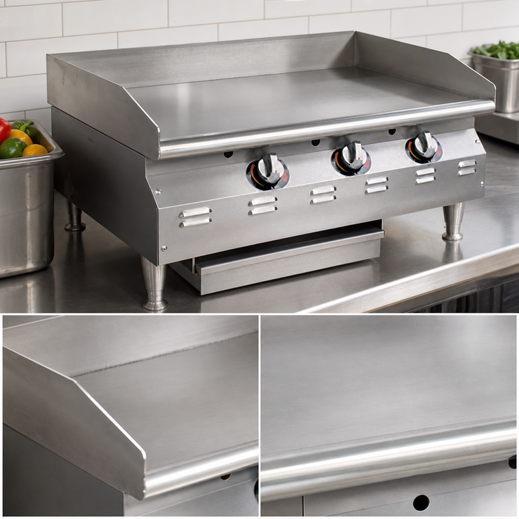 Product image #4 for RedHots Chef's Line Extra-Deep 36-Inch Countertop Natural Gas Griddle