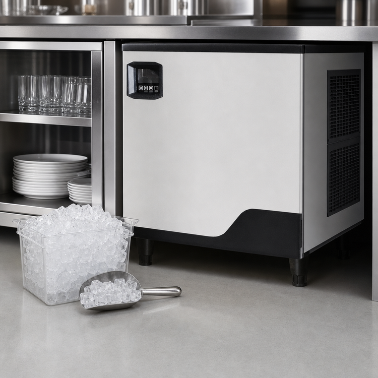 Product image #4 for Maxx Ice Modular Half Dice Cube Ice Maker, 361 lb. Daily Production, Air-Cooled, Self-Contained, 22-Inch Wide