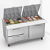 Thumbnail image #5 for Victory UltraSpec™ V-Core™ Big Top Two-Section Sandwich Prep Table with 24-Pan Top, 60-Inch, Doors & Drawers
