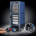 Thumbnail image #4 for Metro C5 3 Series Mobile Full Height Heated Holding and Proofing Cabinet with Moisture Control, Blue, Dutch Clear Doors, 35-Pan Capacity