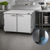 Thumbnail image #4 for Turbo Air PRO Series Two-Section Undercounter Freezer, 12.2 Cu. Ft., Solid Doors, Stainless Steel